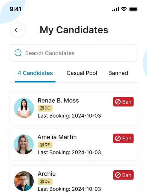 Manage your Casual Pool